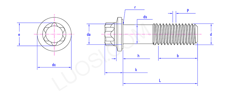 Modern Design Hexalobular Head Flange Bolts