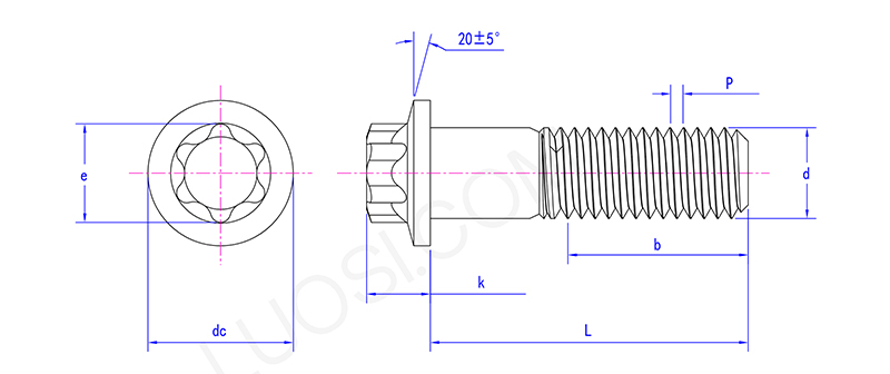 High Torque Hexalobular Head Flange Bolts