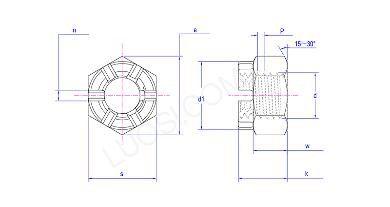 Overload Proof Crown Nut With Slot