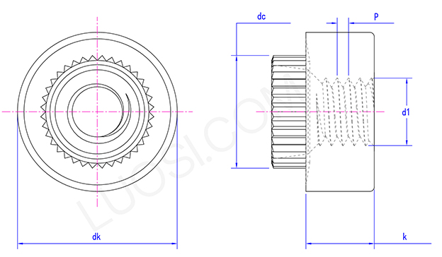 Carbon Steel Self Clinching Round Rivet Bush