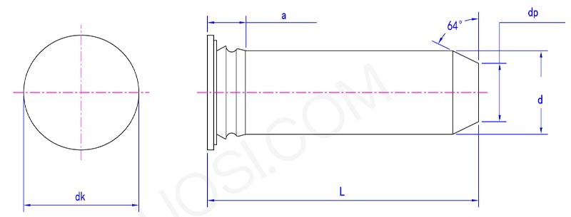 UN carbon steel guide pin parameter
