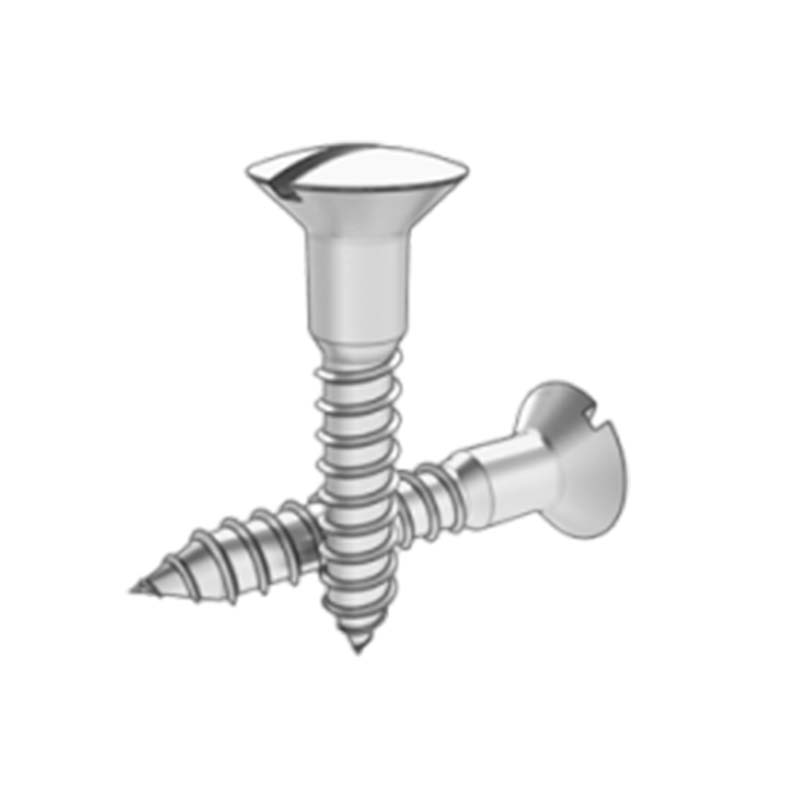 स्लटेड राइज्ड काउन्टरसङ्क हेड वुड स्क्रू